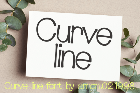 Curve Line Font for Elegant Design