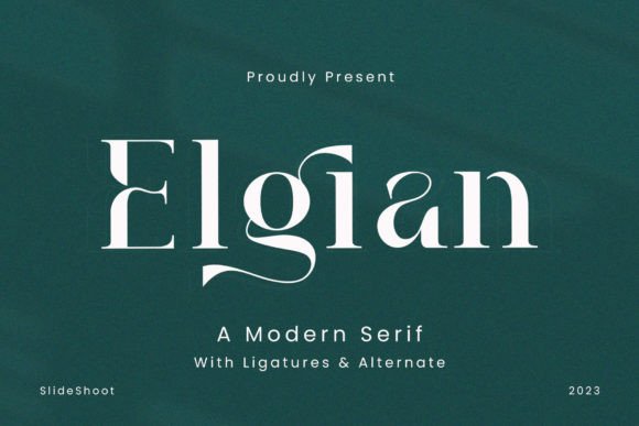 Elgian: A Luxurious Serif Font