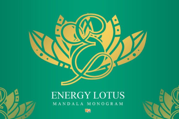 Energy Lotus Mandala Monogram: A Decorative Font for Campaigns