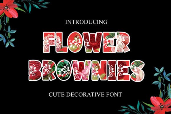 Flower Brownies Font for Business