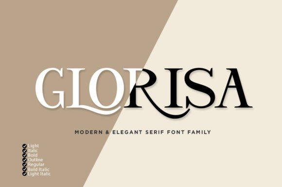 Glorisa: An Elegant Serif Font for Luxury Branding