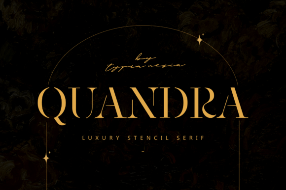 Quandra: A Luxury Stencil Serif Font for High-End Branding