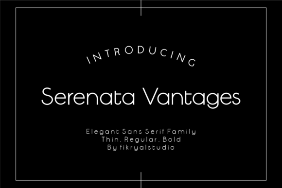 Serenata Vantages: A Font for Elegant Design